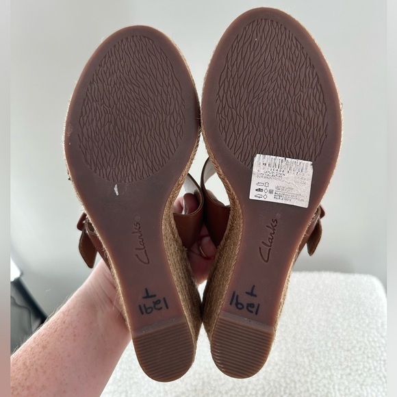 Clarks Collection Brown Lafley Devin Espadrille Wedge Sandal - Picture 7 of 7
